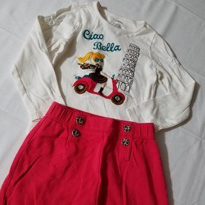 Gymboree Gymboree Ready Dress Go size 8 Skort, size 6 Shirt GUC Faint wrist spot